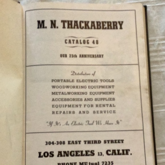 M.N. Thackaberry 25th Anniversary Edition Catalog (1948) - Picture 4 of 8
